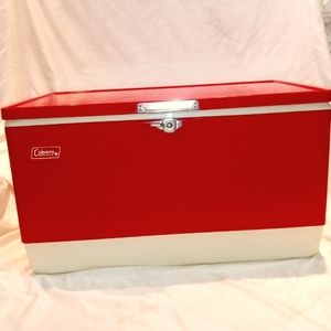 Vintage 1976 Coleman Cooler Red 28"